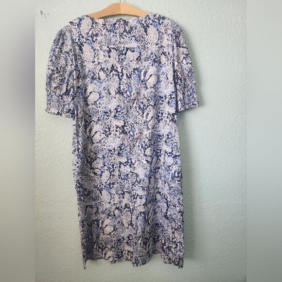 Chico's Coastal Side Pockets Blue and White Midi Dress - Picture 5 of 12